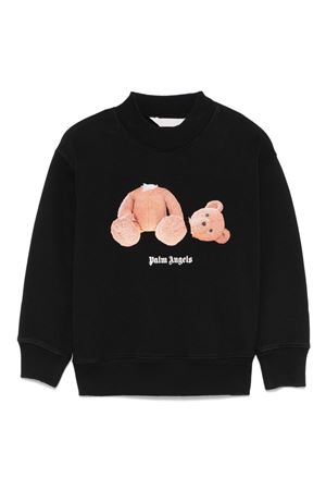 felpa in cotone nero PALM ANGELS KIDS | PBBA012C99FLE0041060